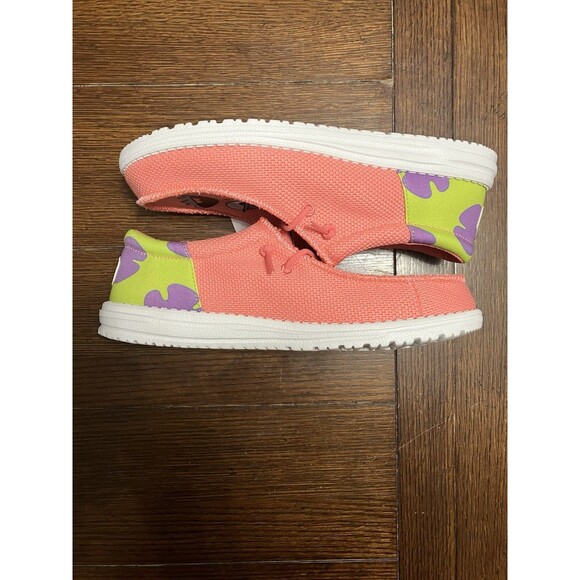 Rare New Hey Dude Wally Funk SpongeBob Patrick Slip-On Shoes Men's Size 8 NWOB - Picture 4 of 5